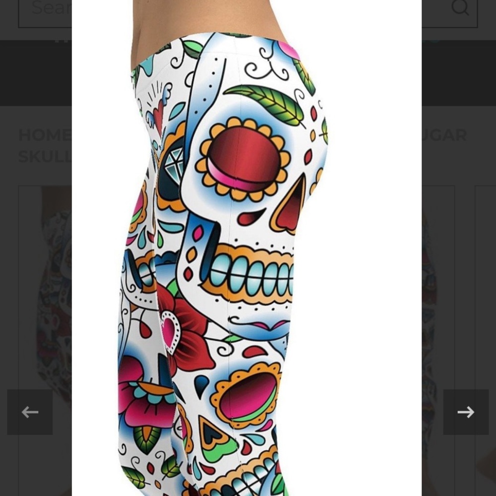 Colorful Dead - Sugar Skull Leggings GearBunch